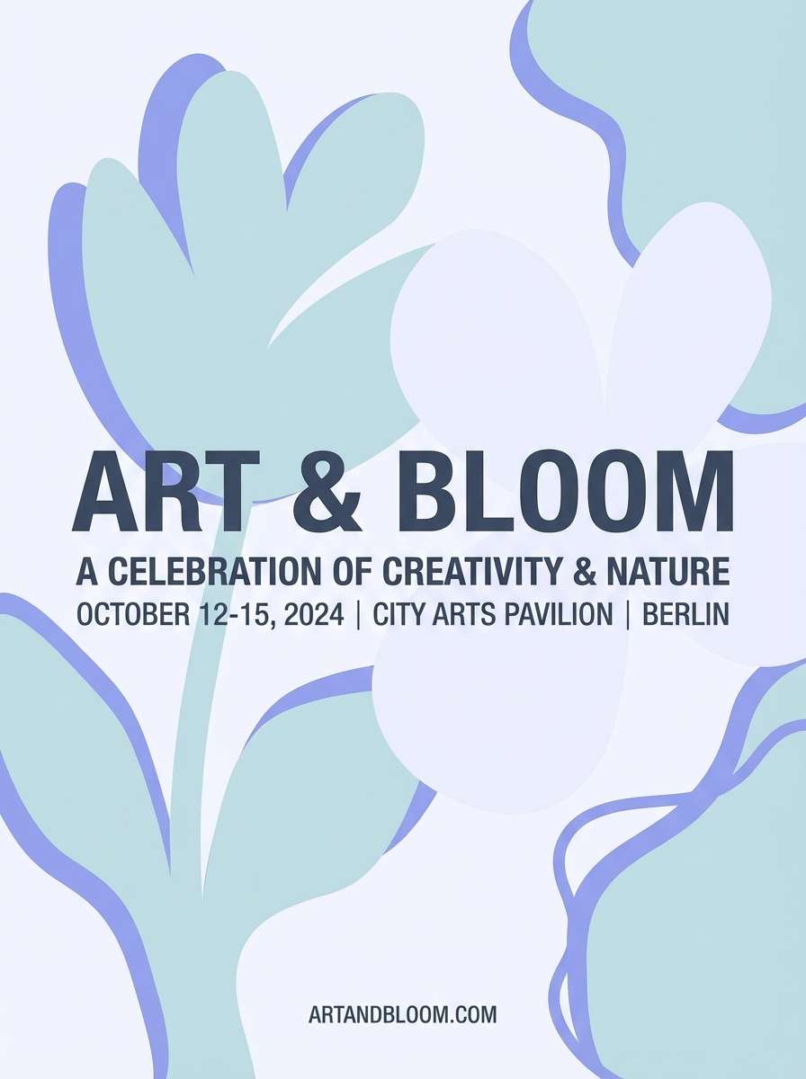 light blue spring event poster design