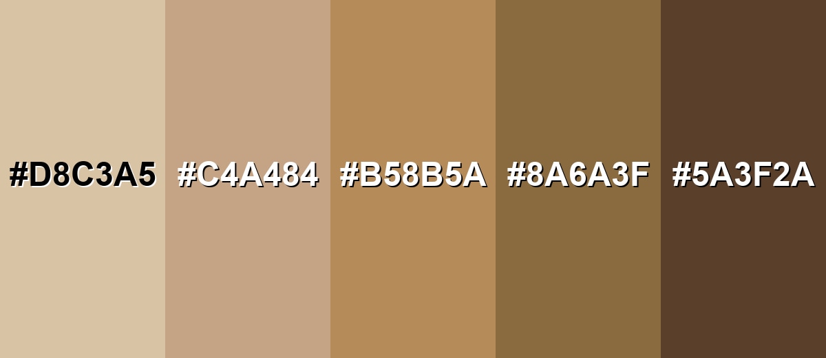 shades and variations of light-brown-color