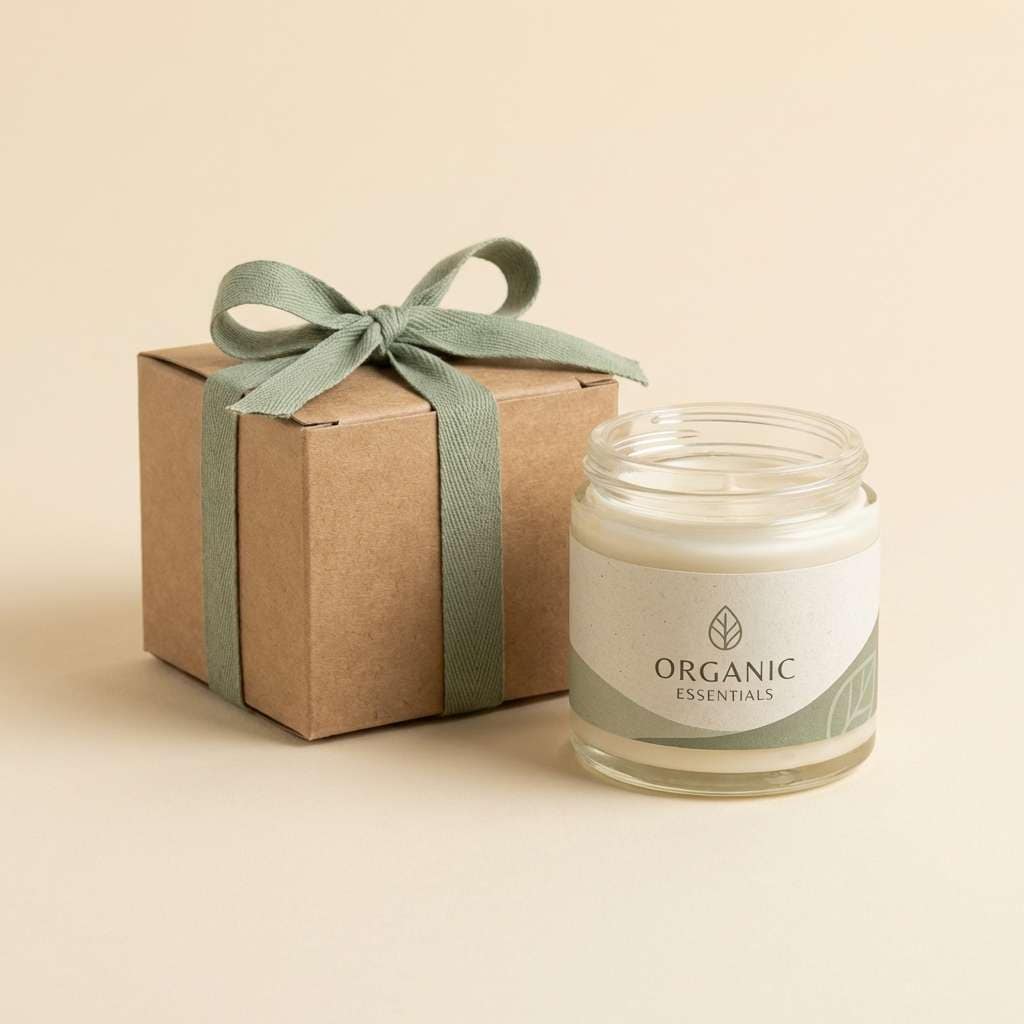 eco packaging in light sage tones
