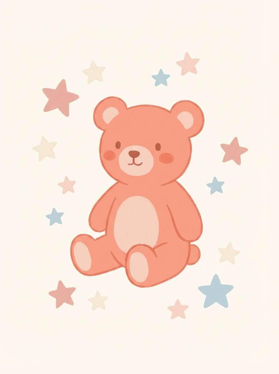 soft coral nursery print