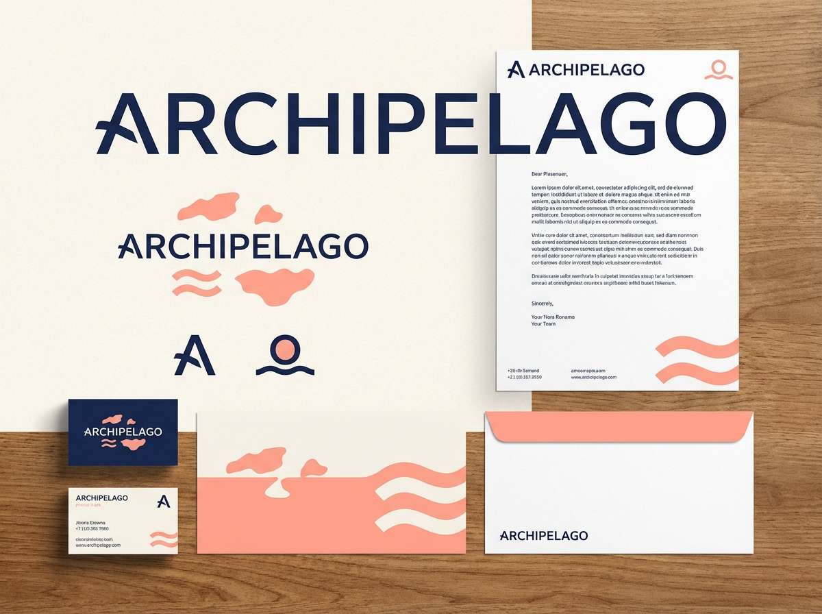 navy coral brand kit