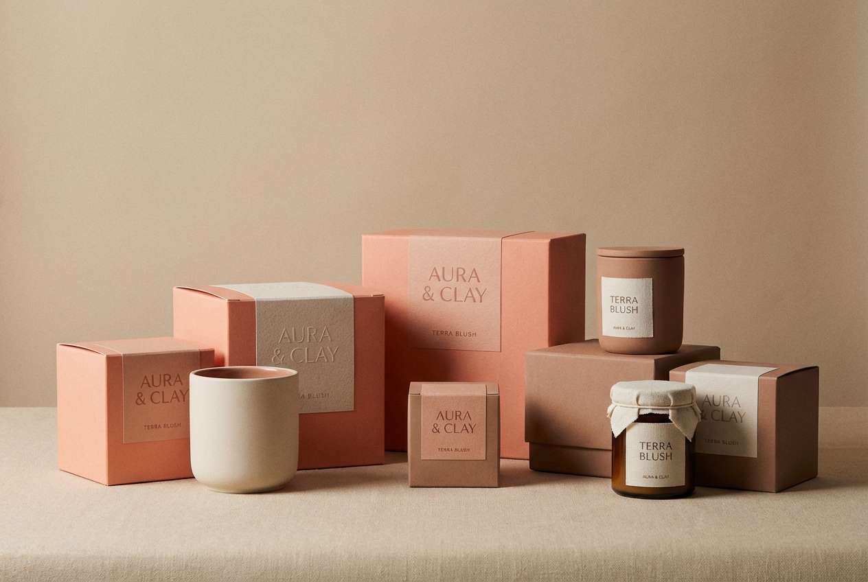 blush clay packaging mockup