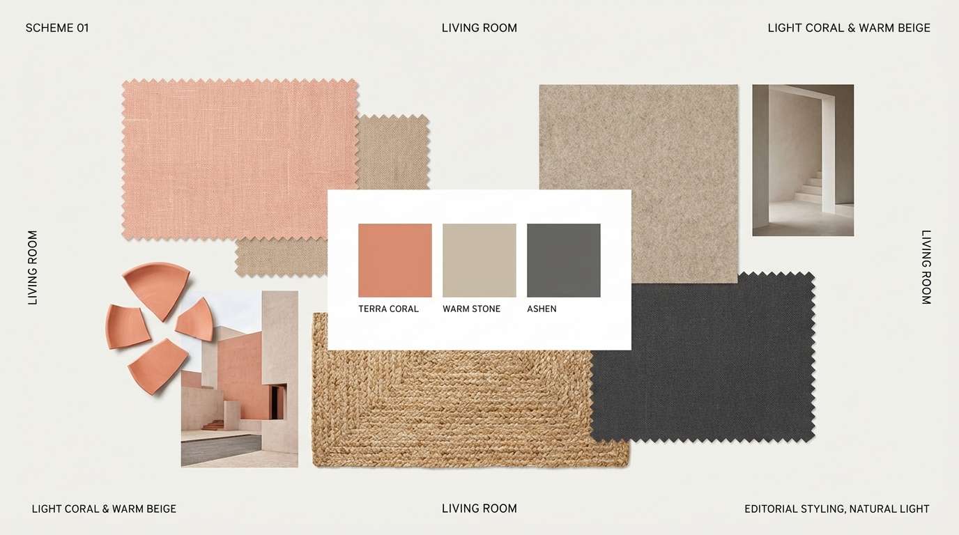 sunset linen interior moodboard