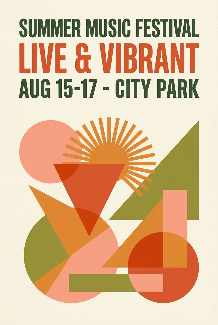 retro coral promo poster