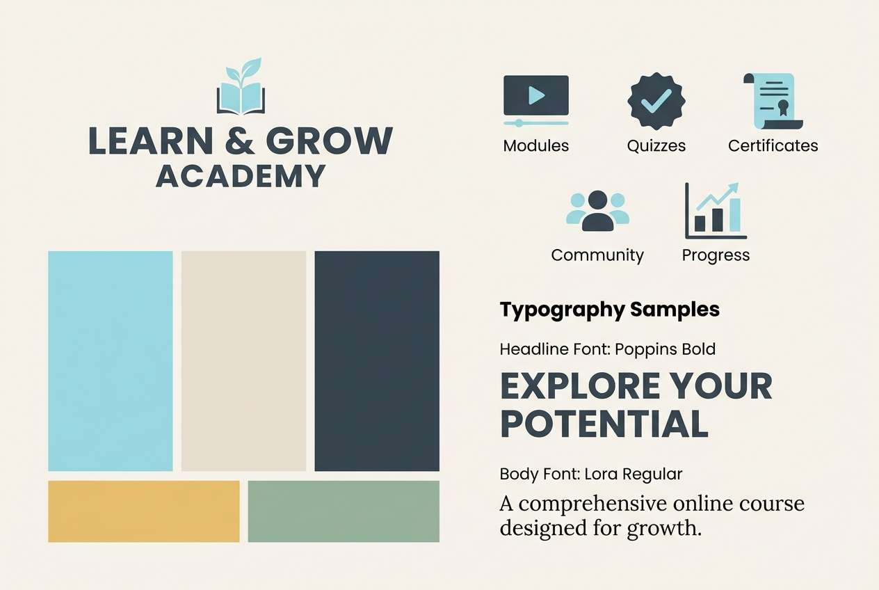 online course brand board