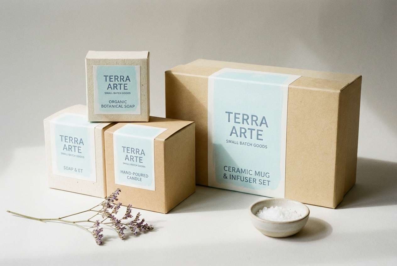 artisan packaging studio shot