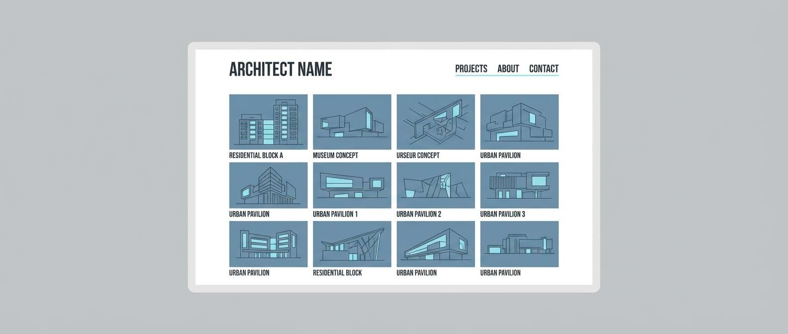 architecture portfolio layout