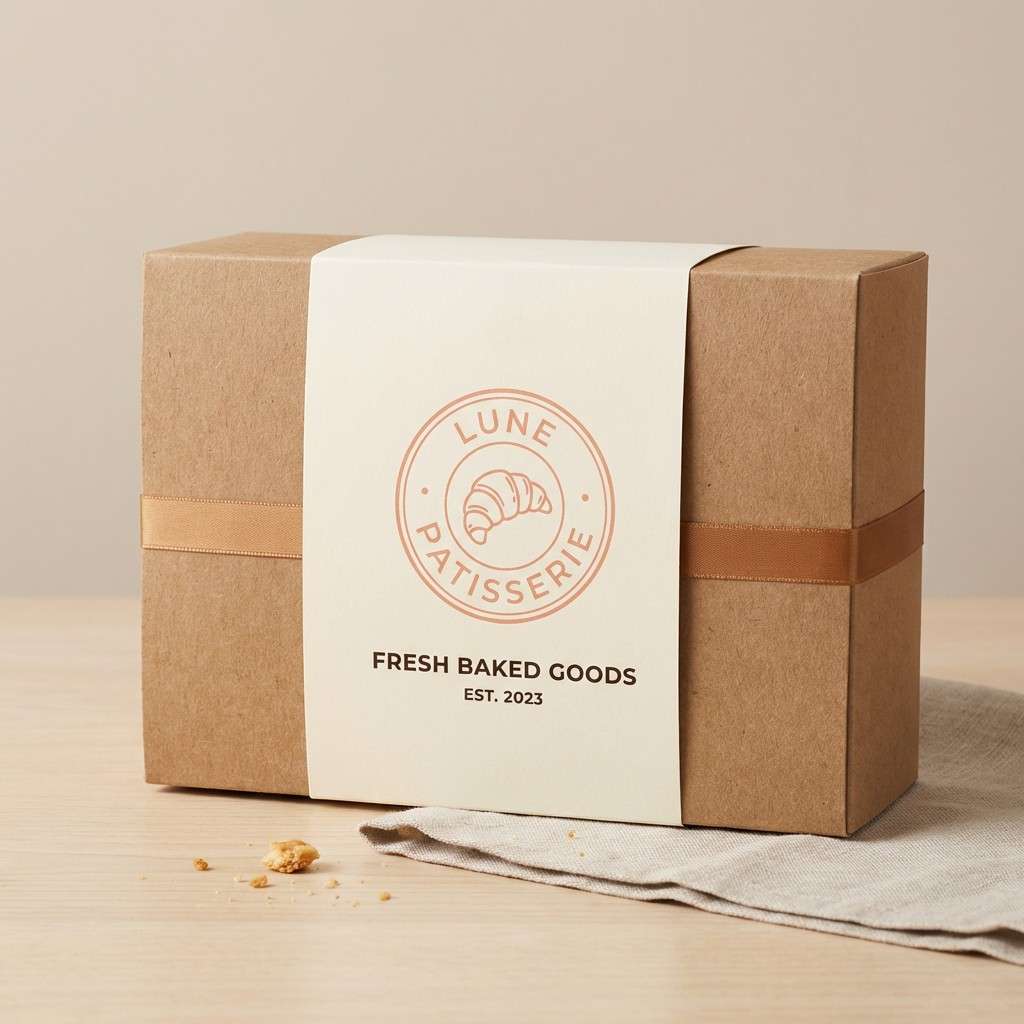 bakery box packaging mockup