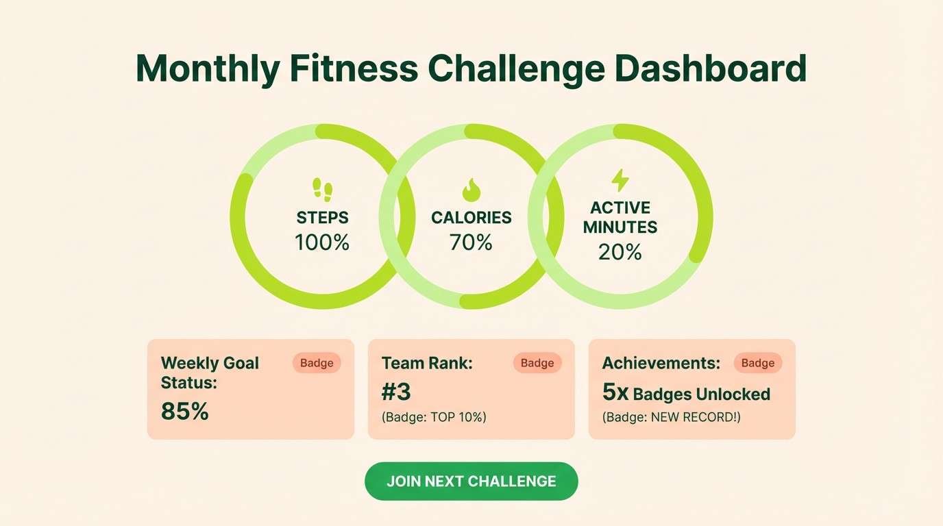 fitness dashboard ui layout