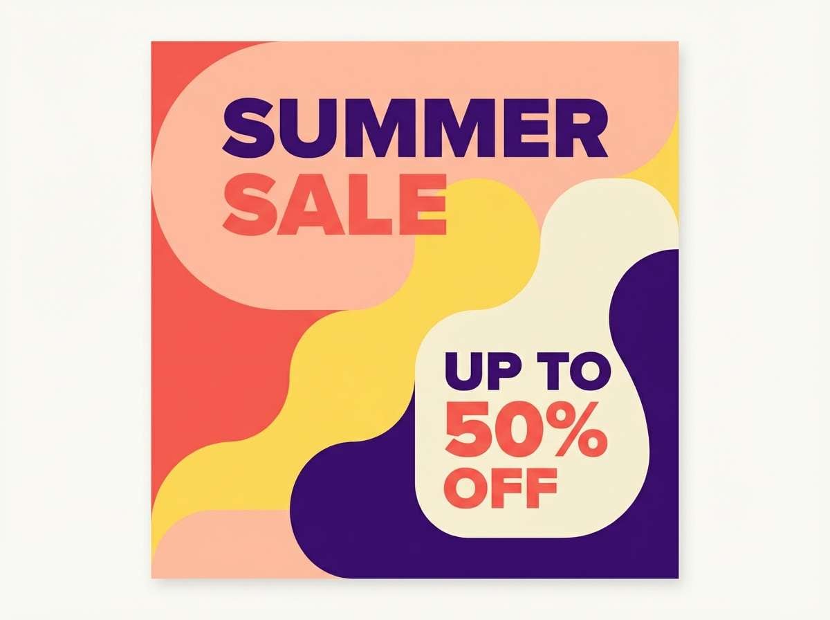 summer sale poster design