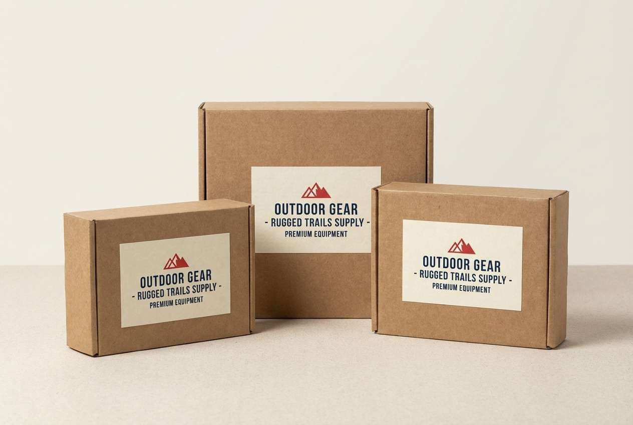 navy and red packaging