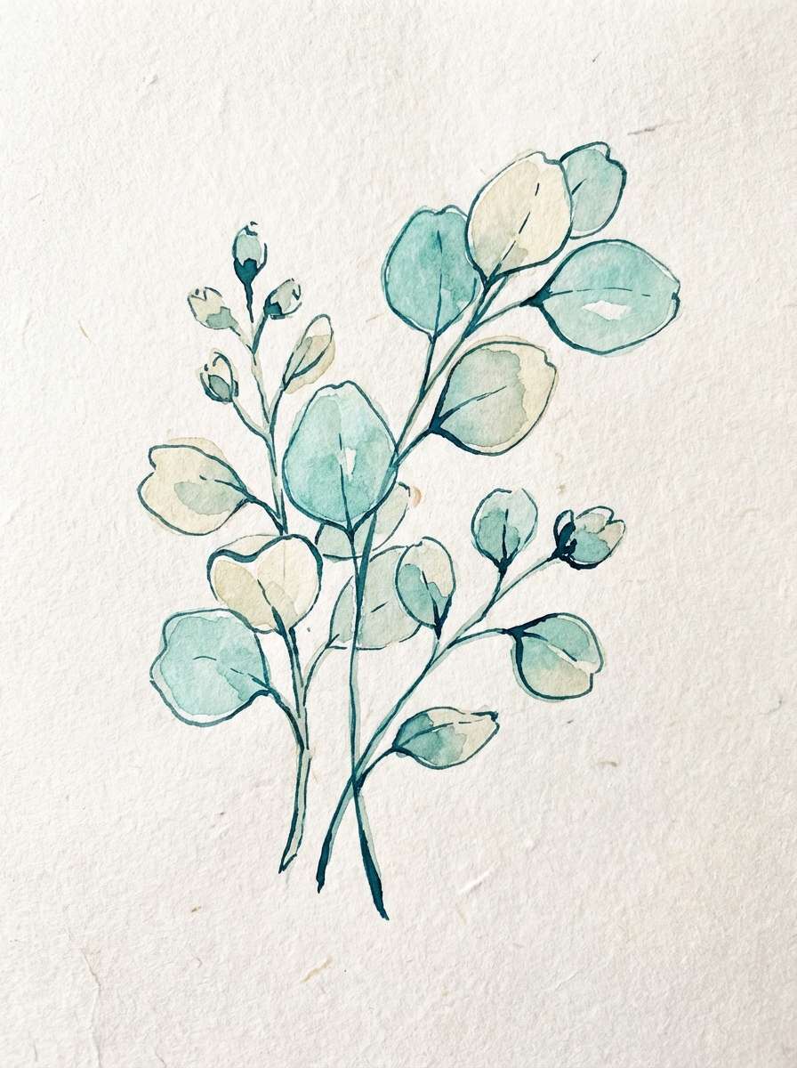 sea glass botanical art