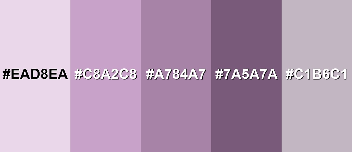 shades and variations of lilac-color