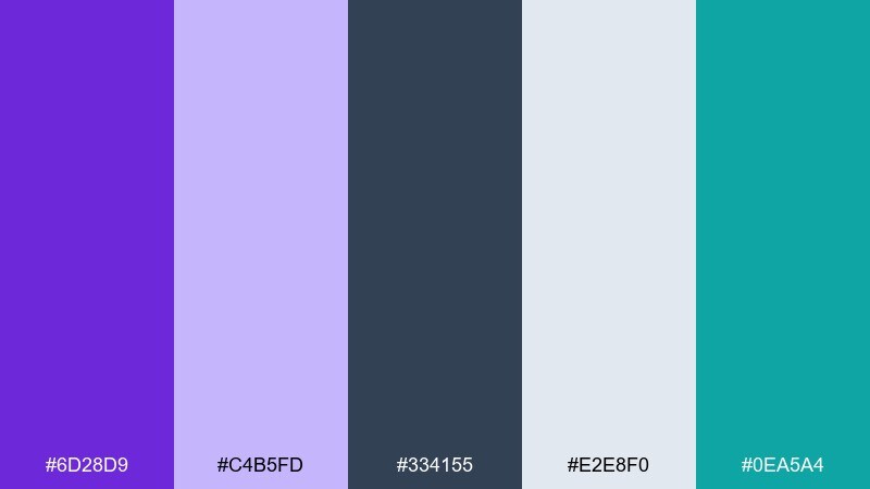lilac slate metrics infographic color palette with hex codes