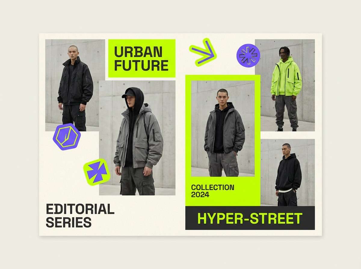 streetwear lookbook page