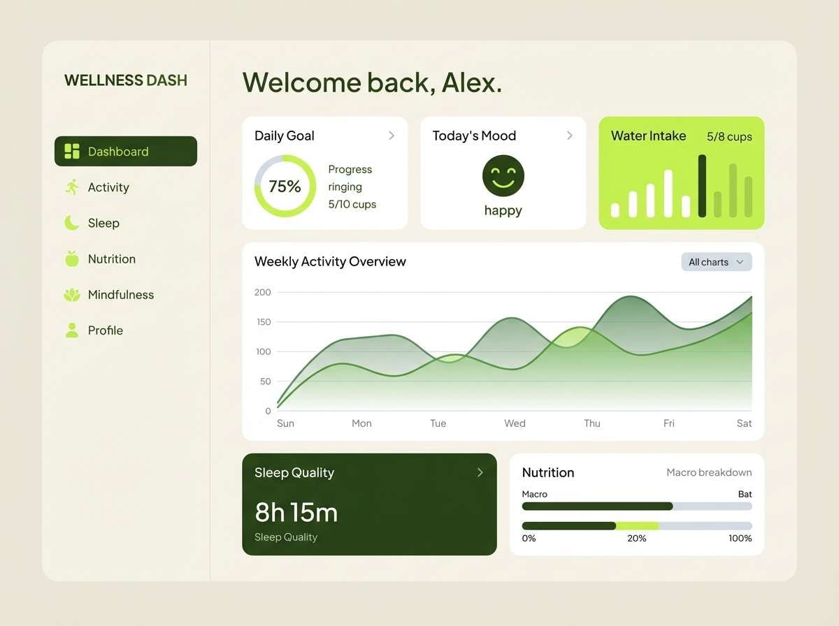 wellness dashboard ui