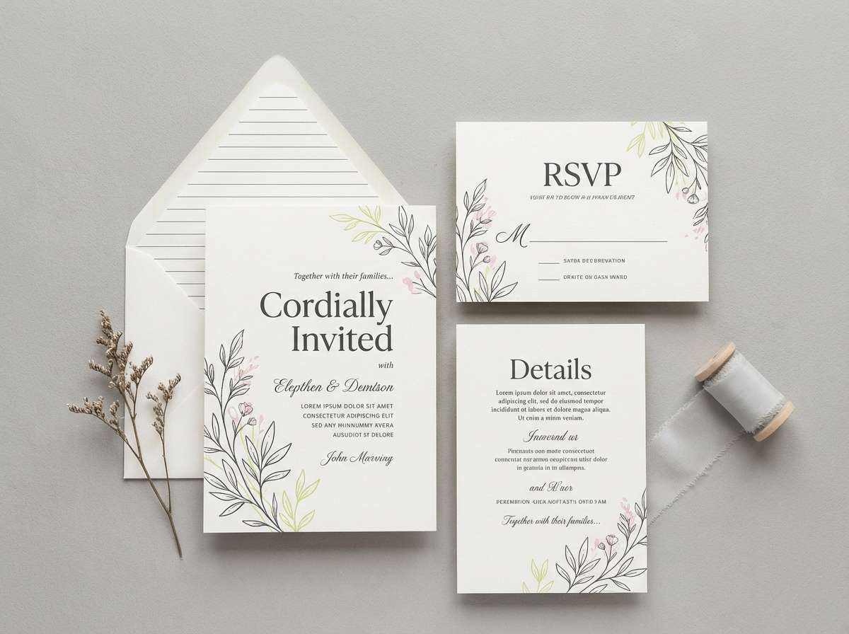 spring wedding invitation