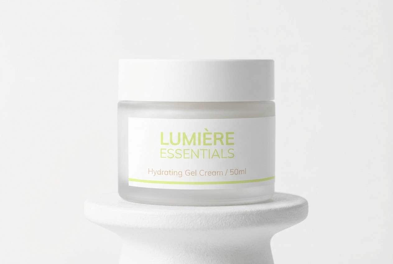 minimal skincare jar