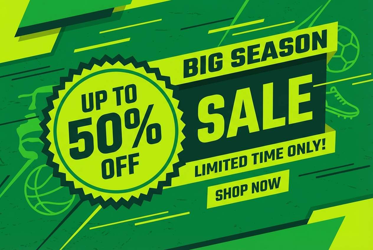 lime green palette sale banner