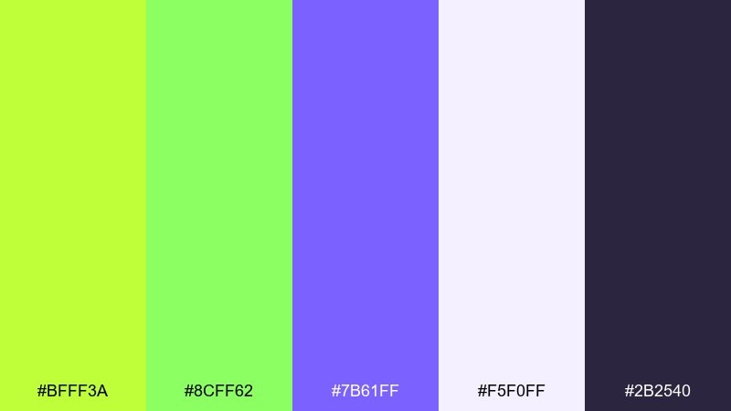 lime lavender twist lime color palette with hex codes