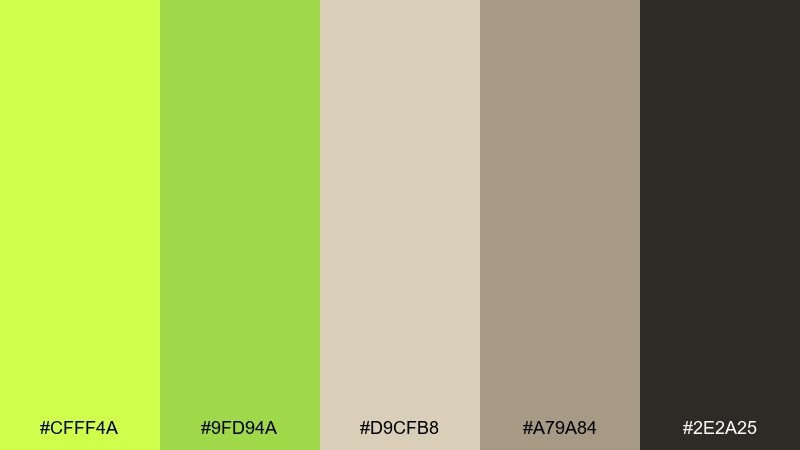 lime sandstone neutral lime color palette with hex codes