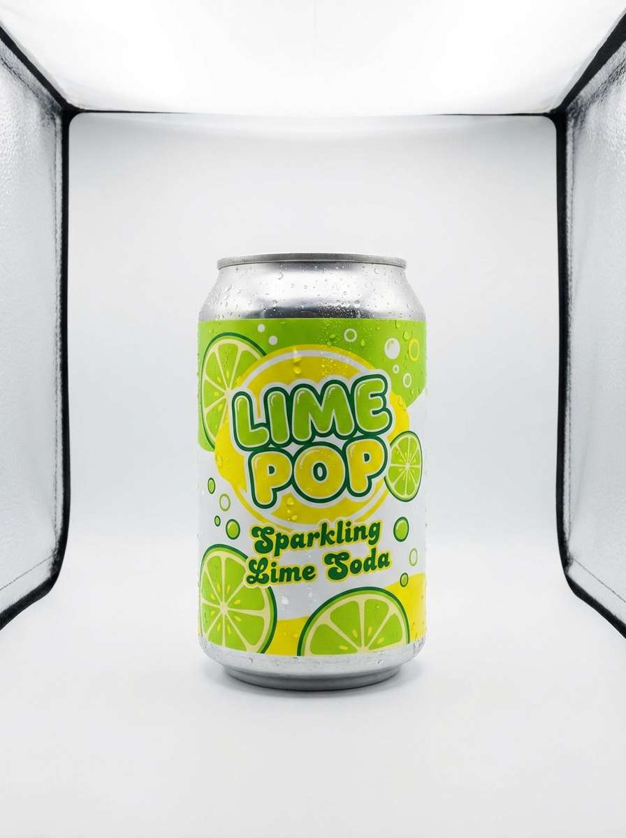 lime soda can mockup