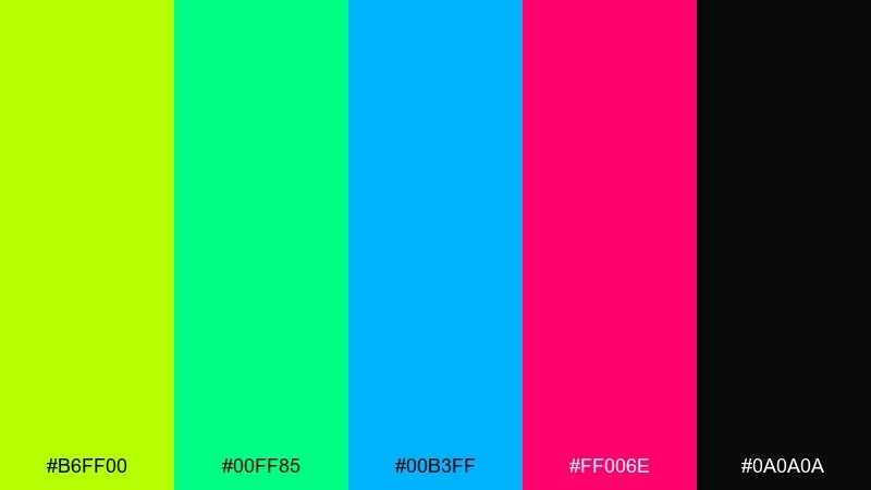 lime static graffiti color palette with hex codes