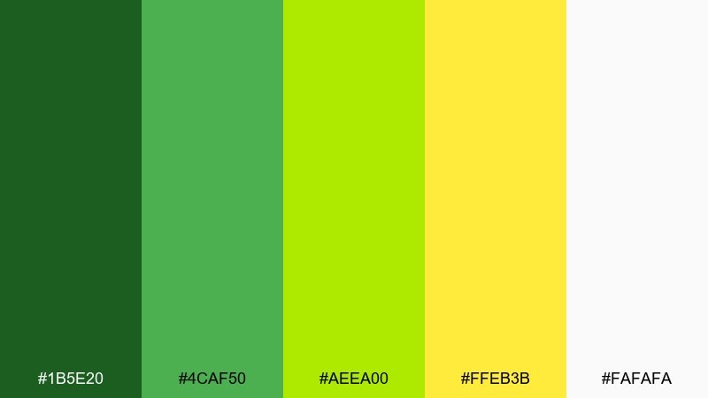lime zest minimal green yellow color combination with hex codes