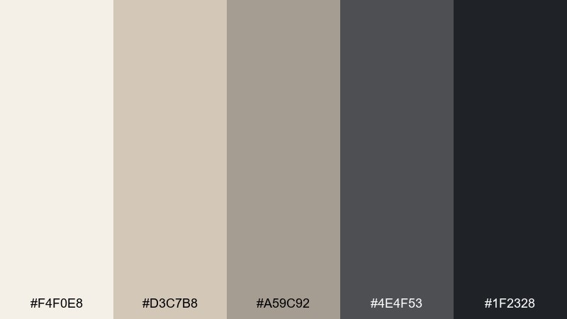 linen & graphite color palette with hex codes