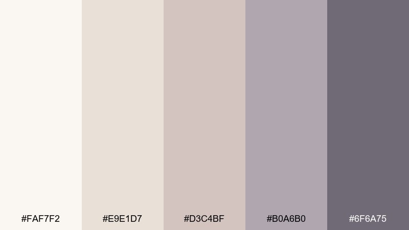linen & lilies dreamy color palette with hex codes