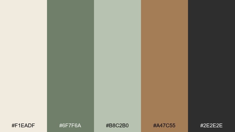 linen & sage classic color palette with hex codes