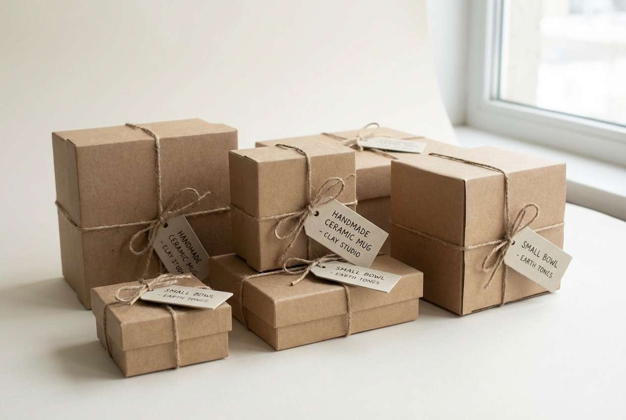 linen ceramics packaging
