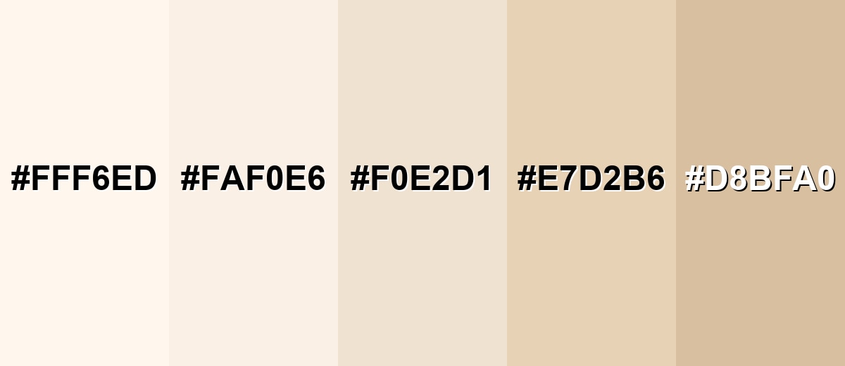 shades and variations of linen-color