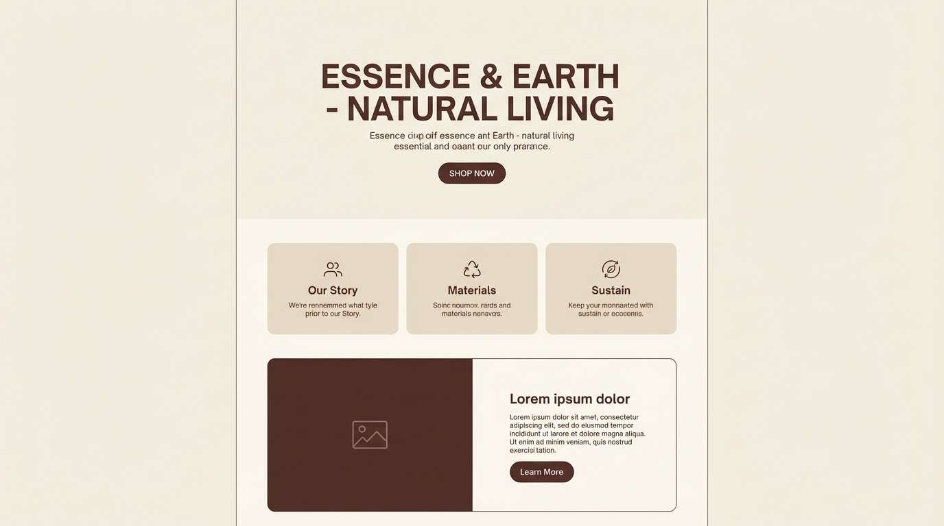sunlit neutral landing page ui