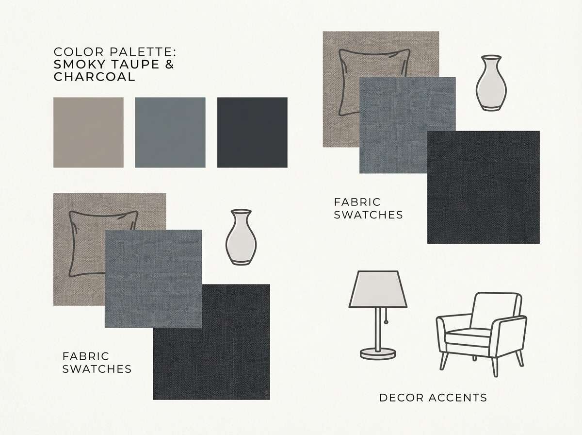 taupe decor style guide collage