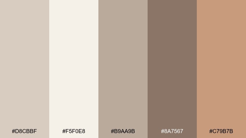 linen latte color palette with hex codes