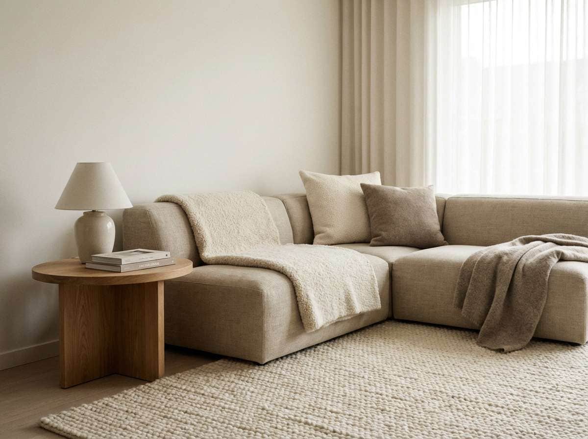 linen living room corner