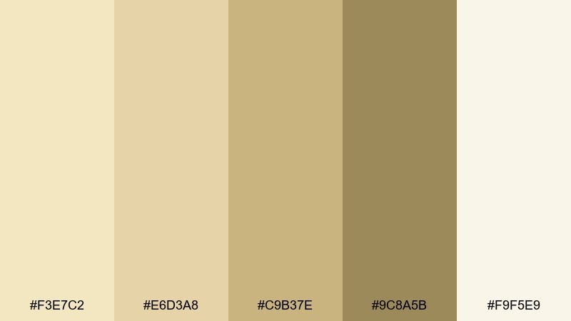 linen meadow straw color palette with hex codes