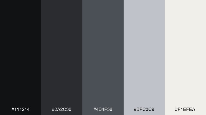 linen shadow color palette with hex codes