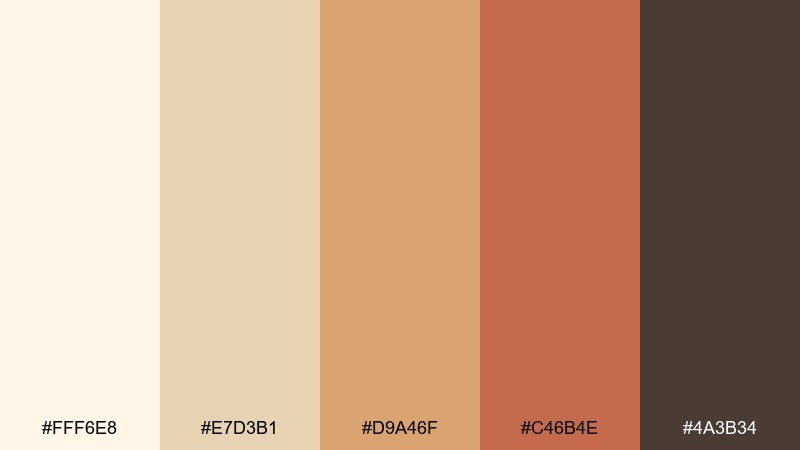 linen sunrise color palette with hex codes