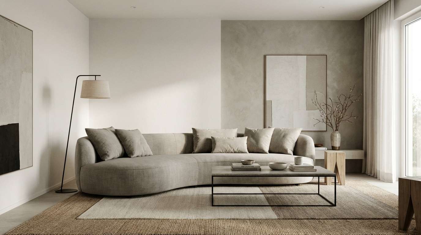 modern greige minimal lounge