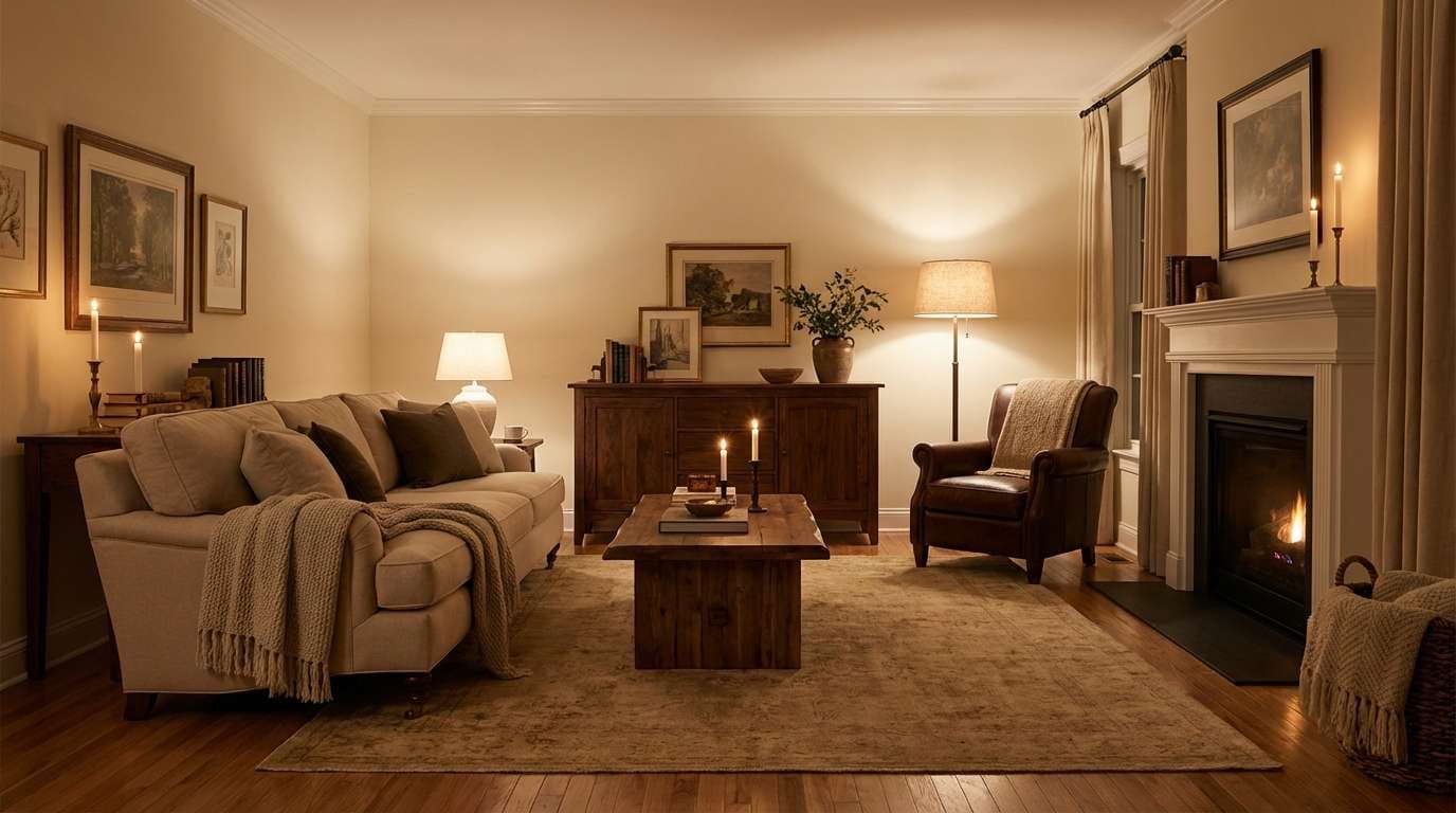 warm walnut cozy lounge