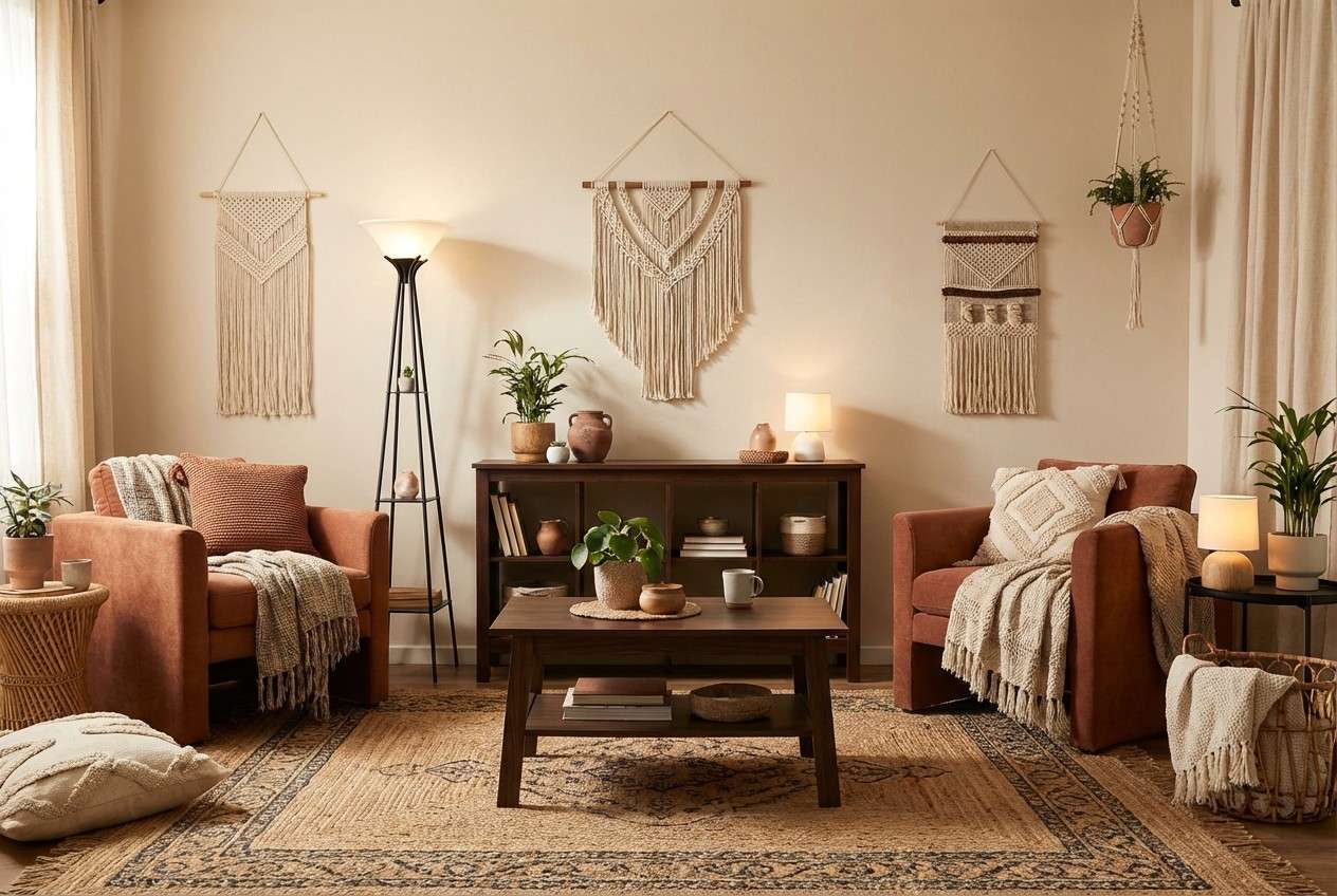 terracotta boho lounge