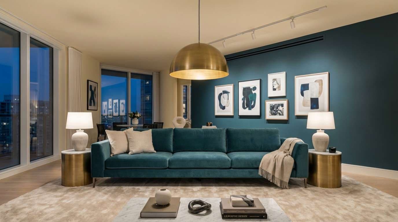 teal velvet sofa