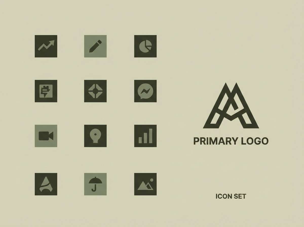 logo icon set grid