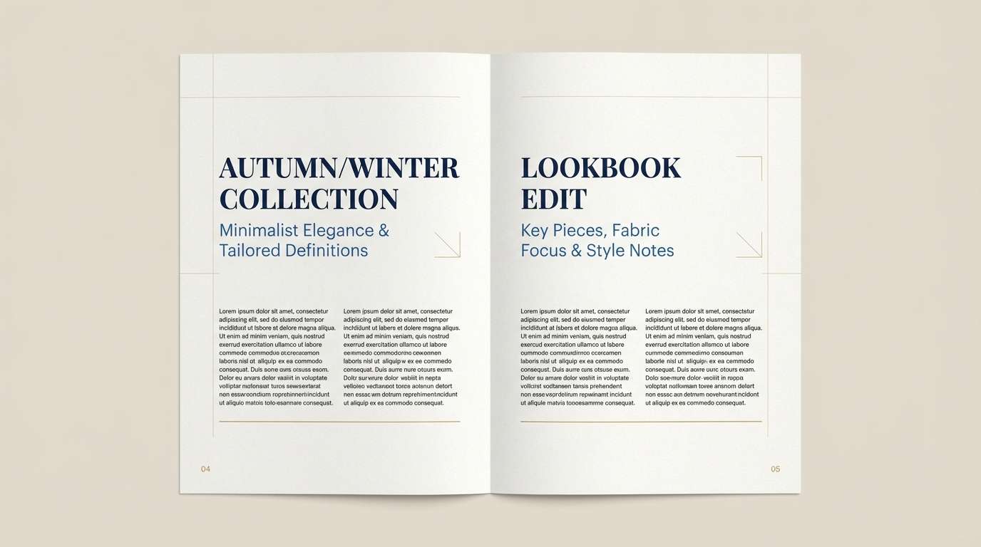 lookbook spread layout