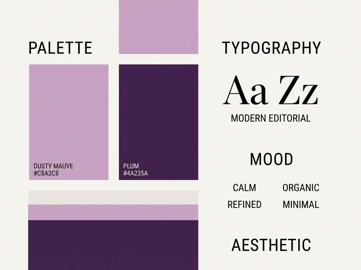 dusty mauve moodboard