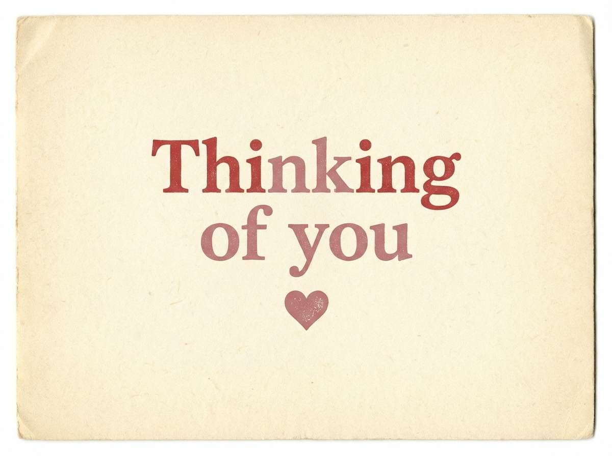 vintage pink greeting card