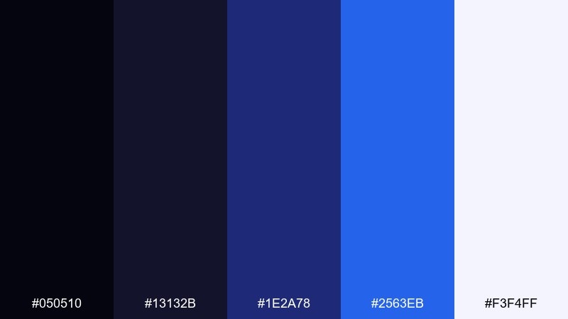 lunar blueblack color palette with hex codes