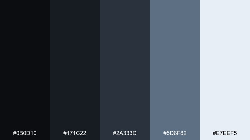 lunar slate color palette with hex codes